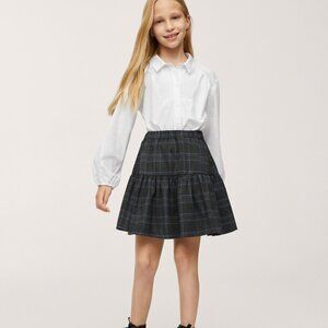MANGO RUFFLED CHECKED SKIRT 7